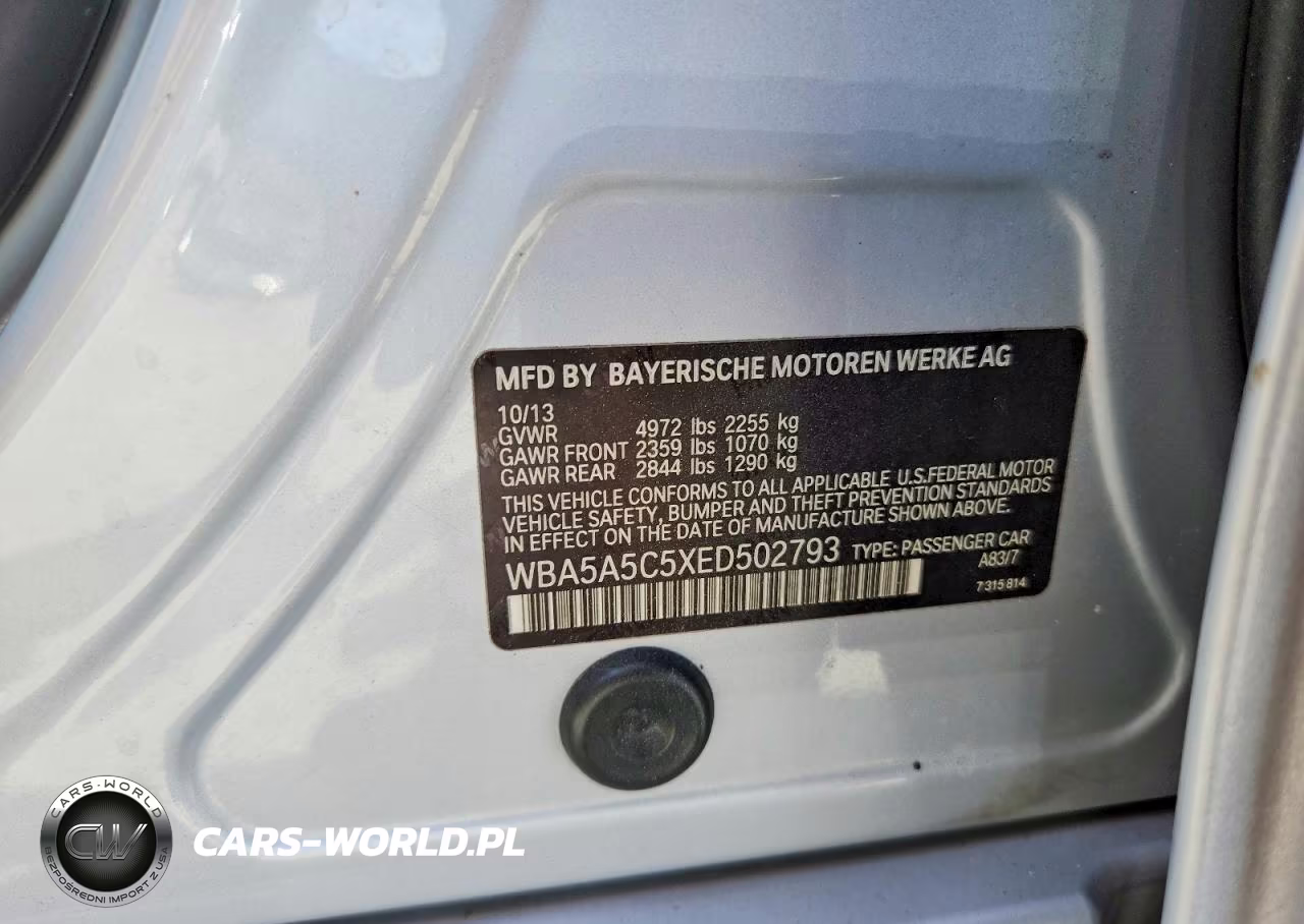 2014 BMW 528 I VIN:WBA5A5C5XED502793 - 12