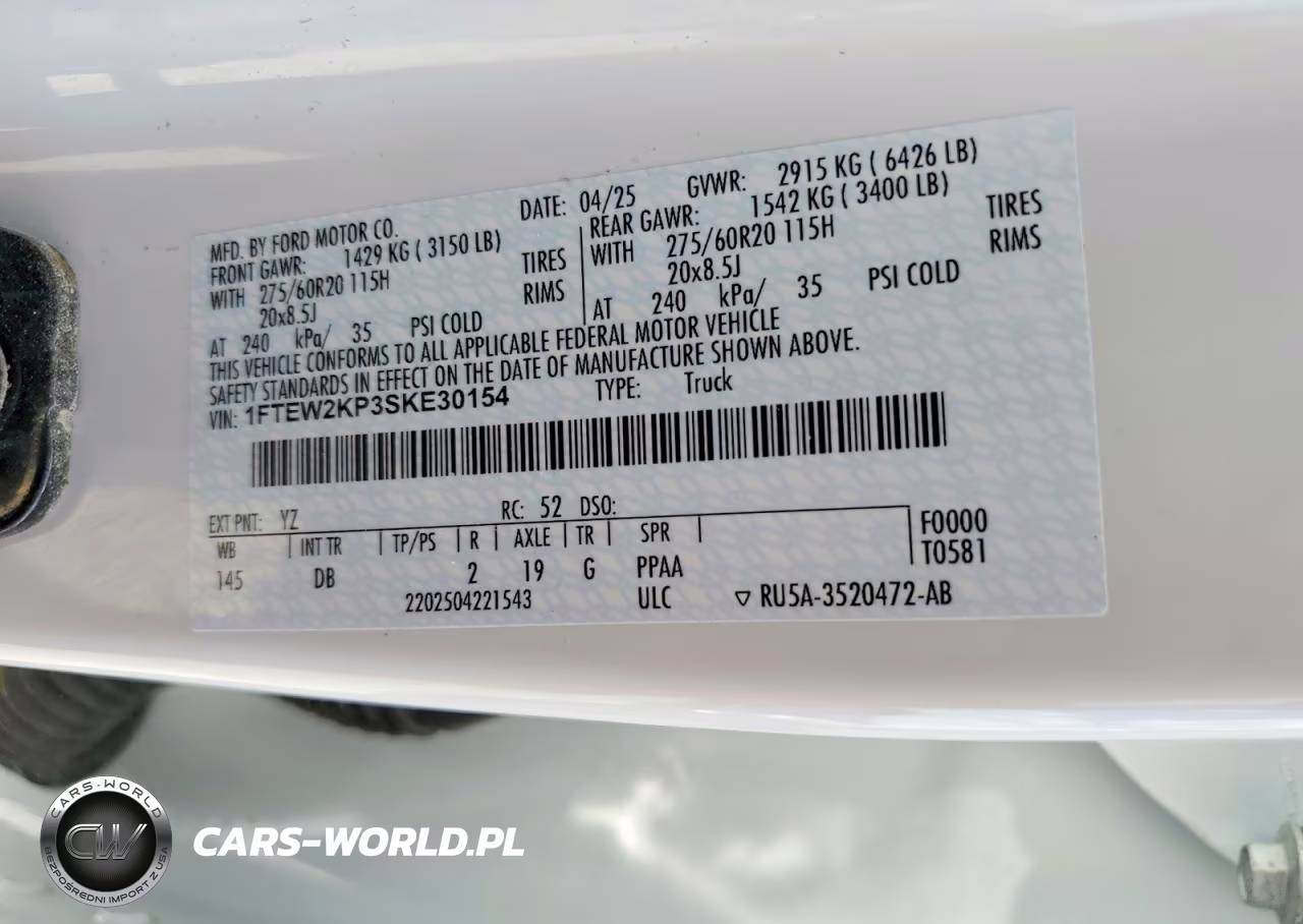 2025 Ford F150 Stx VIN:1FTEW2KP3SKE30154 - 12
