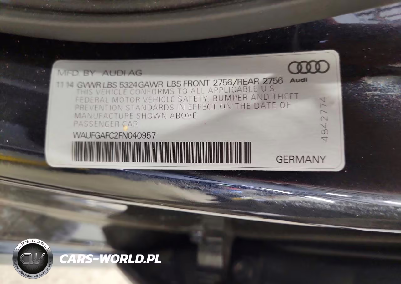 2015 Audi A6 Premium Plus VIN:WAUFGAFC2FN040957 - 12
