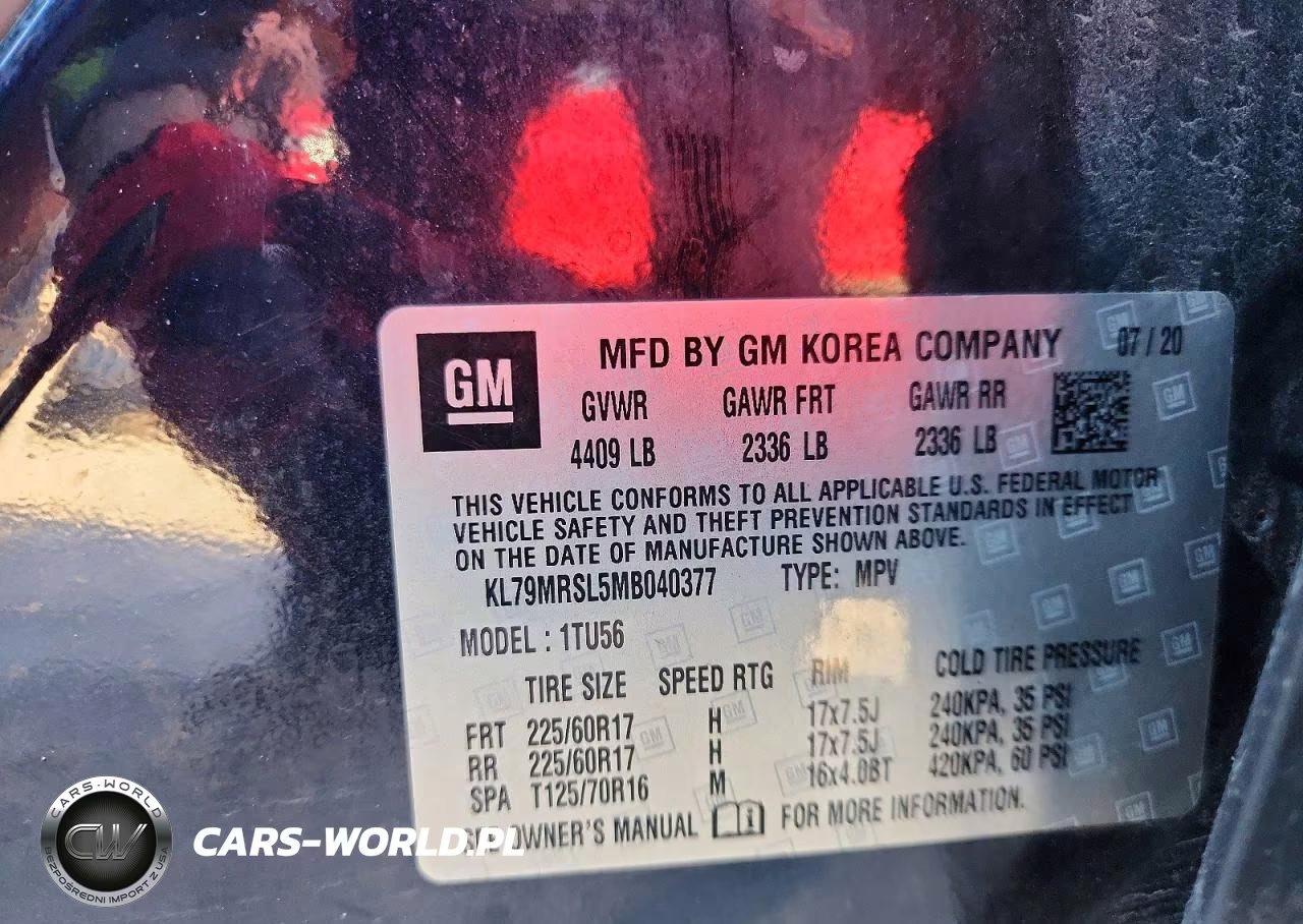 2021 Chevrolet Trailblazer Lt VIN:KL79MRSL5MB040377 - 13