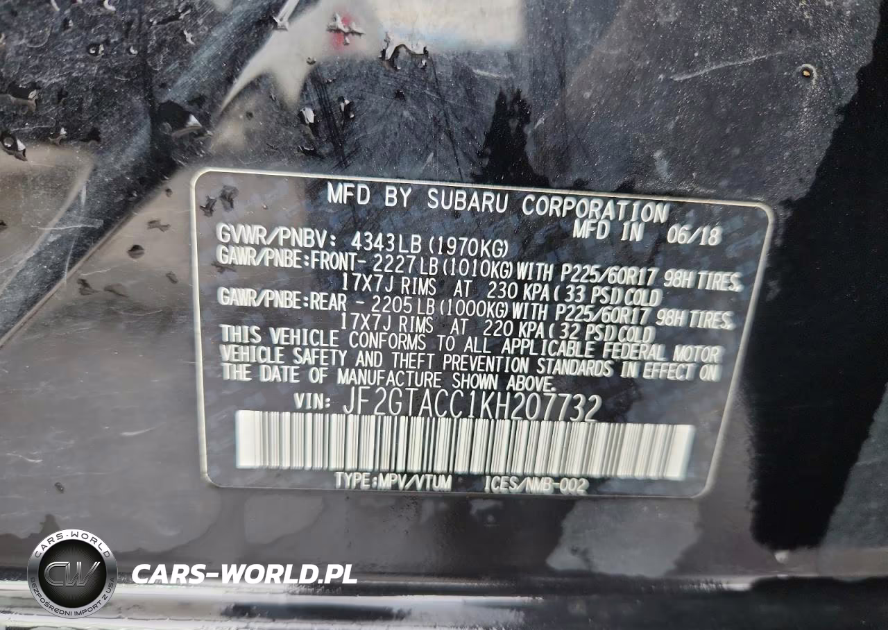 2019 Subaru Crosstrek Premium VIN:JF2GTACC1KH207732 - 13
