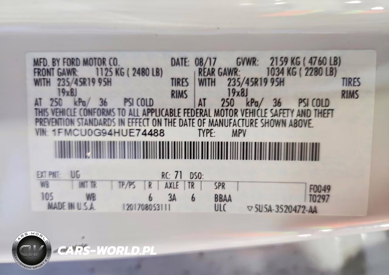 2017 Ford Escape Se VIN:1FMCU0G94HUE74488 - 13