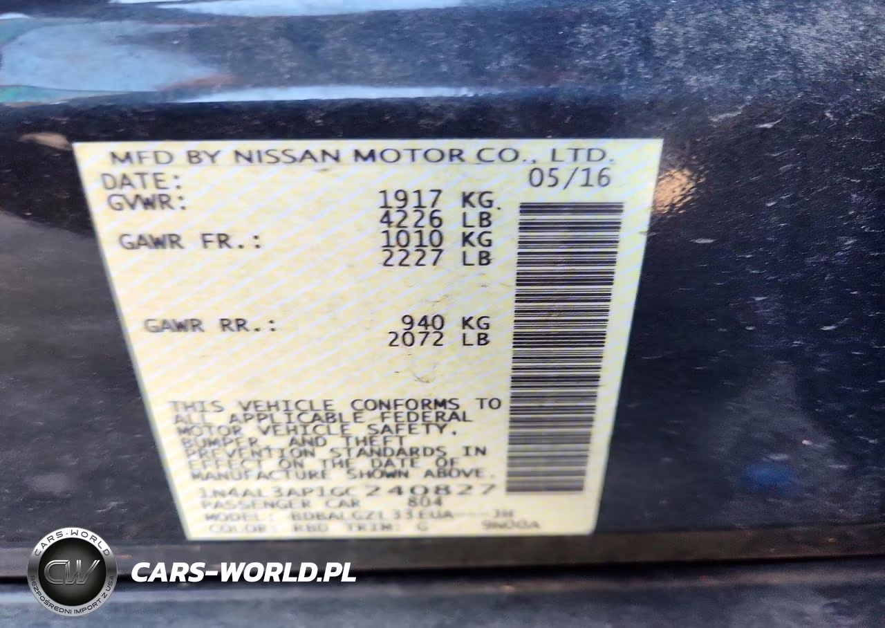 2016 Nissan Altima 2.5 S VIN:1N4AL3AP1GC240827 - 12