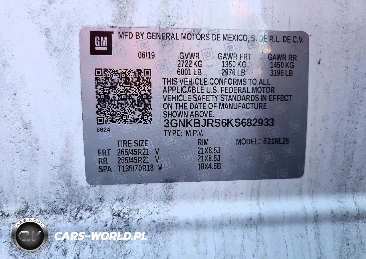2019 Chevrolet Blazer Rs VIN:3GNKBJRS6KS682933 - 13