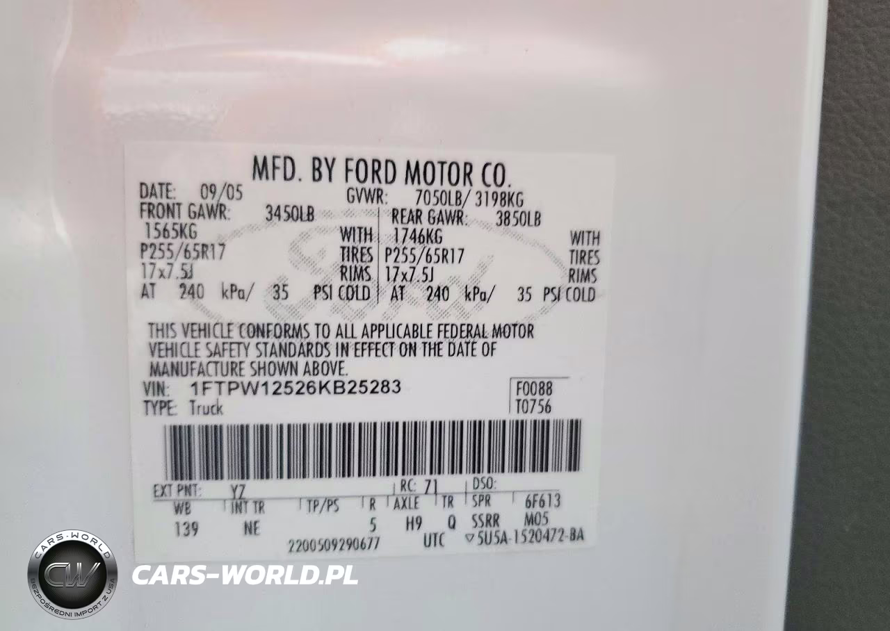 2006 Ford F150 Supercrew VIN:1FTPW12526KB25283 - 12
