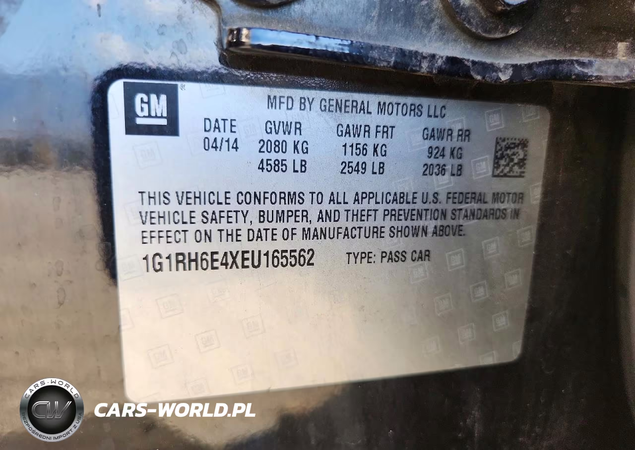2014 Chevrolet Volt VIN:1G1RH6E4XEU165562 - 12