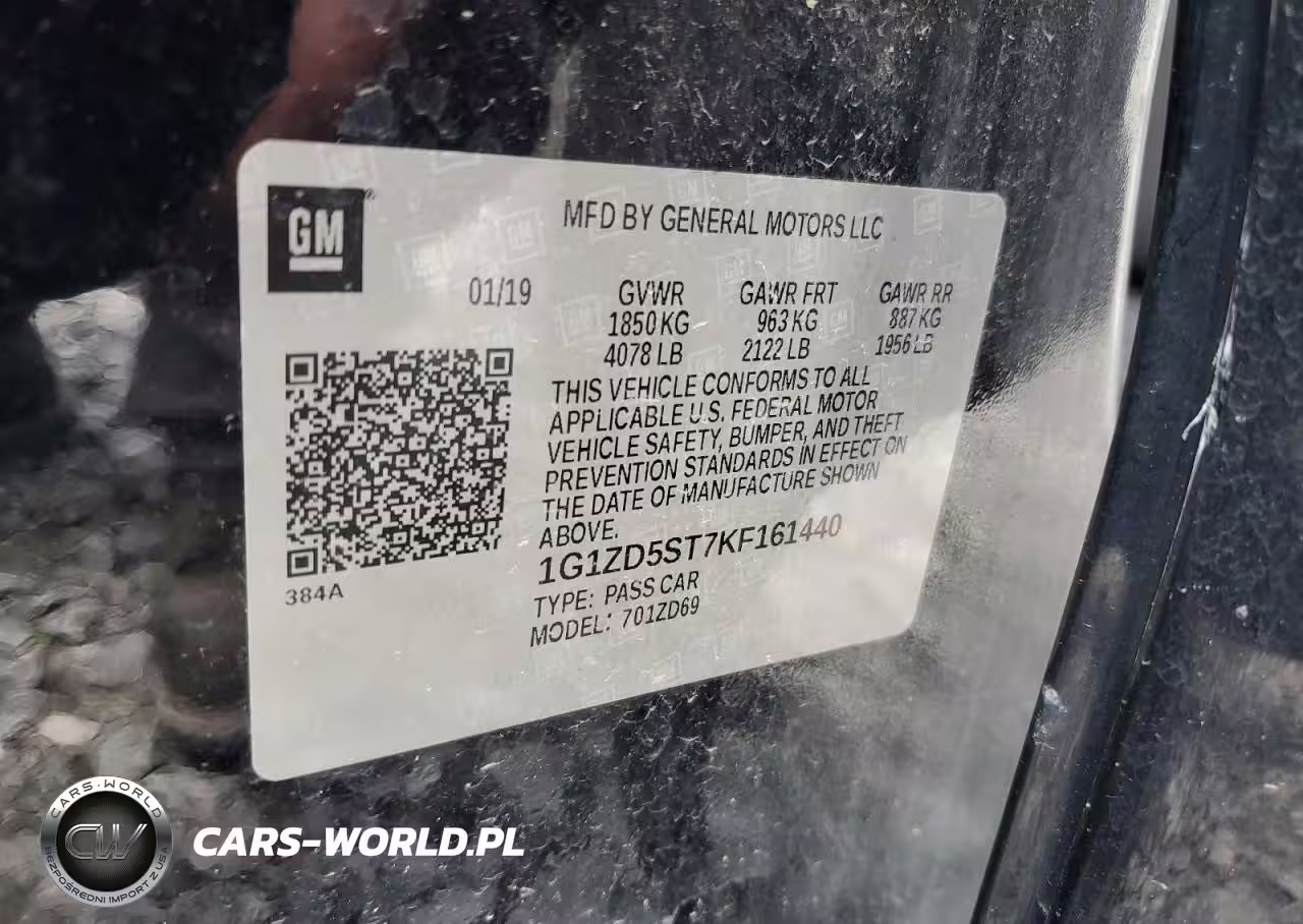 2019 Chevrolet Malibu Lt VIN:1G1ZD5ST7KF161440 - 12