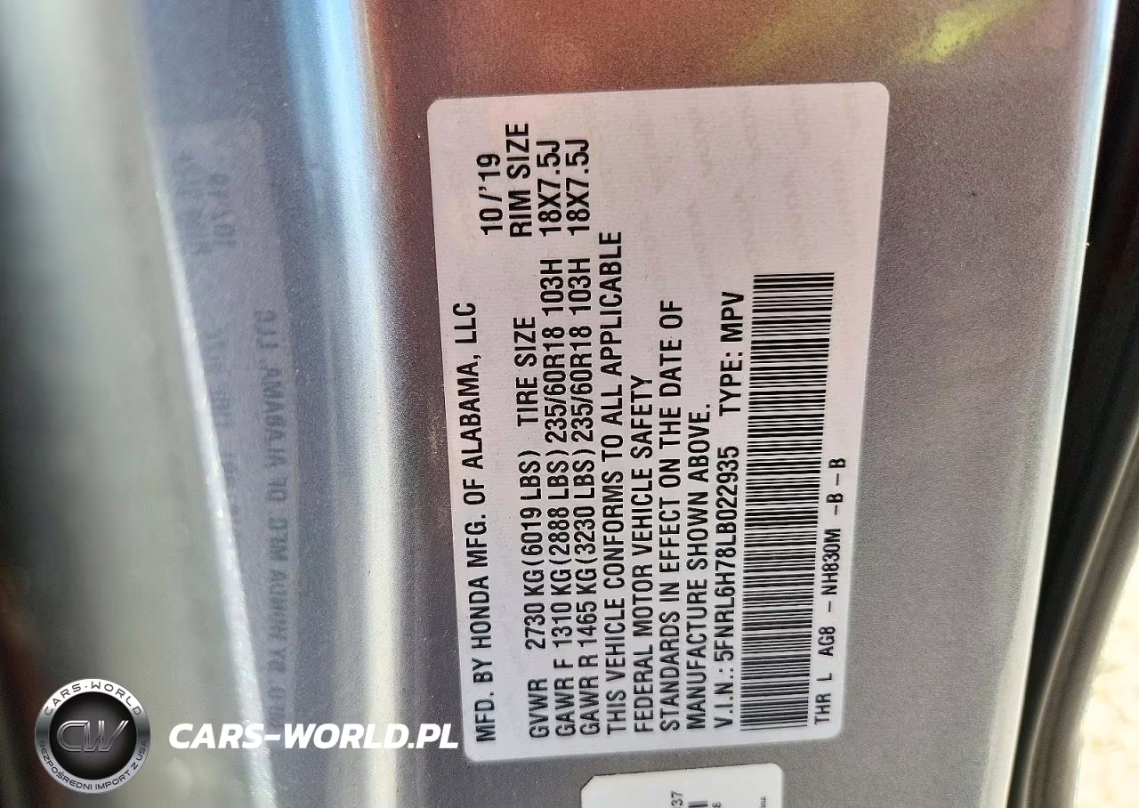 2020 Honda Odyssey Exl VIN:5FNRL6H78LB022935 - 13