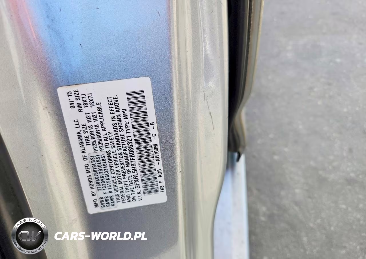 2015 Honda Odyssey Touring VIN:5FNRL5H97FB086321 - 13