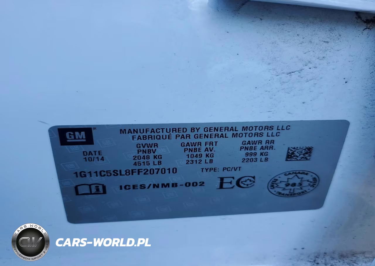 2015 Chevrolet Malibu 1Lt VIN:1G11C5SL8FF207010 - 12