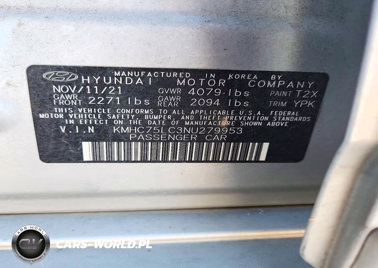 2022 Hyundai Ioniq Se VIN:KMHC75LC3NU279953 - 12