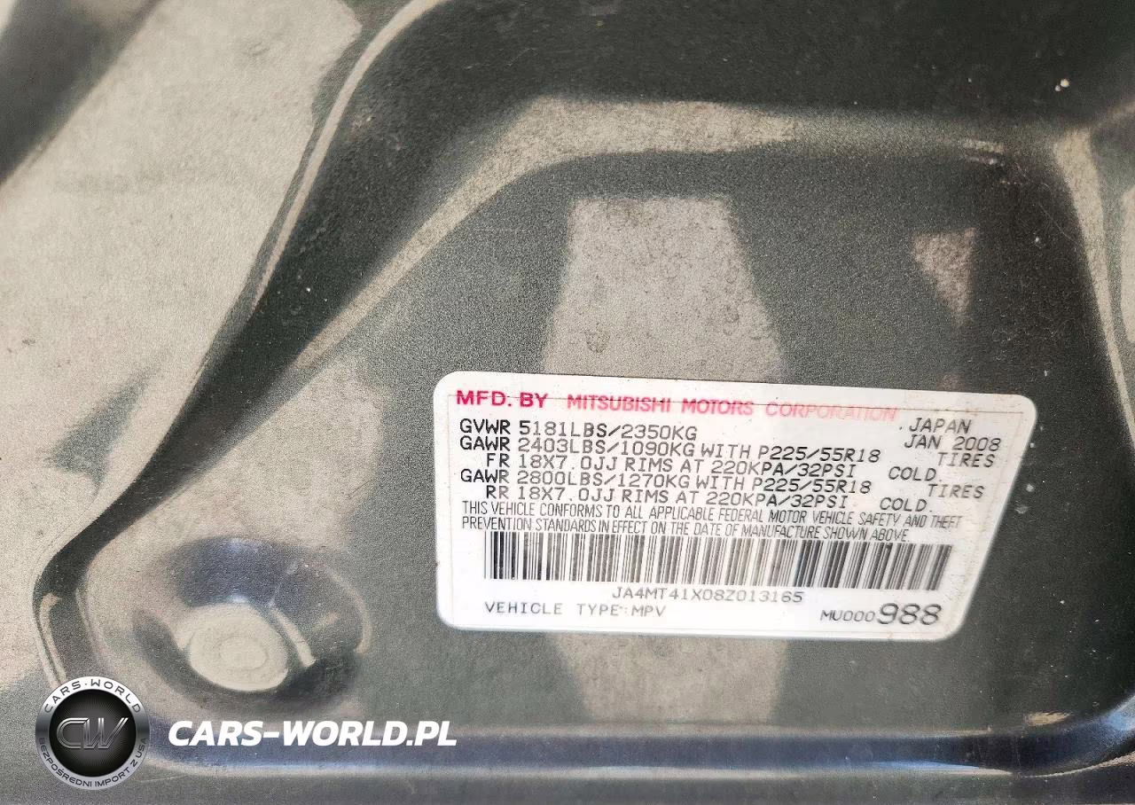 2008 Mitsubishi Outlander Xls VIN:JA4MT41X08Z013165 - 13