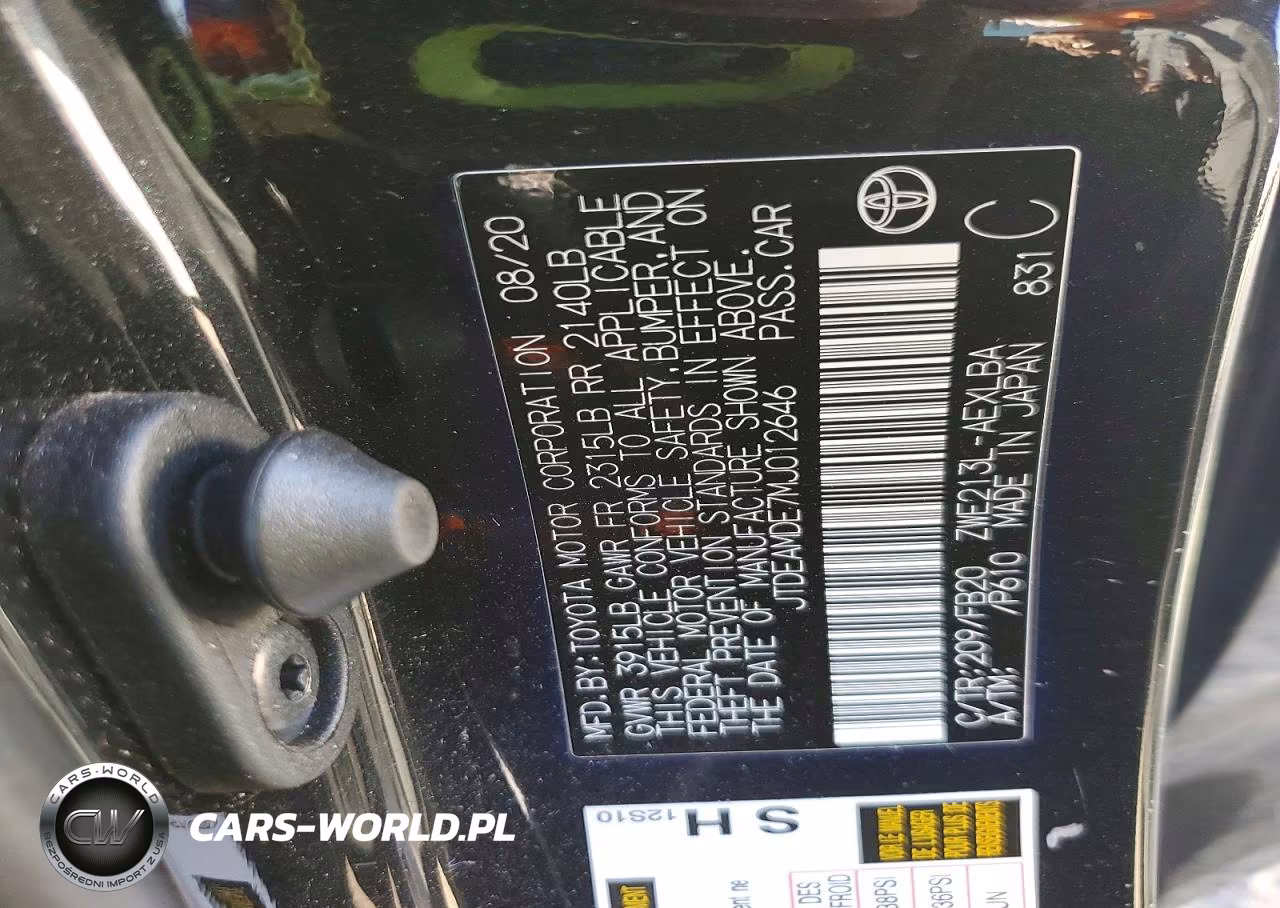 2021 Toyota Corolla Le VIN:JTDEAMDE7MJ012646 - 13