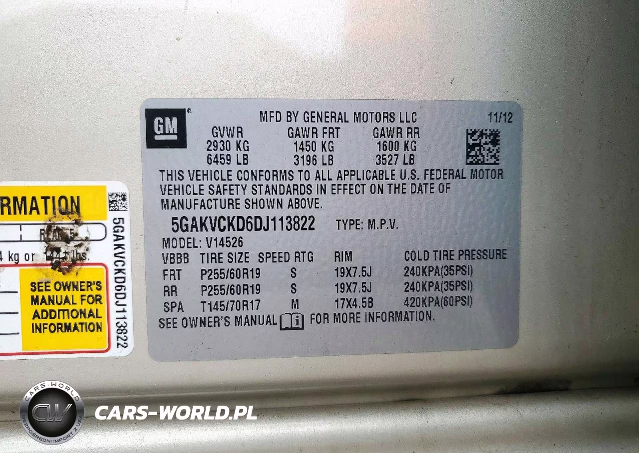 2013 Buick Enclave VIN:5GAKVCKD6DJ113822 - 13