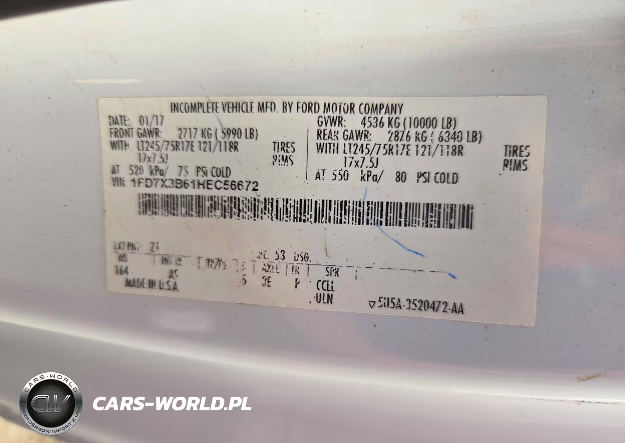 2017 Ford F350 Super Duty VIN:1FD7X3B61HEC56672 - 12