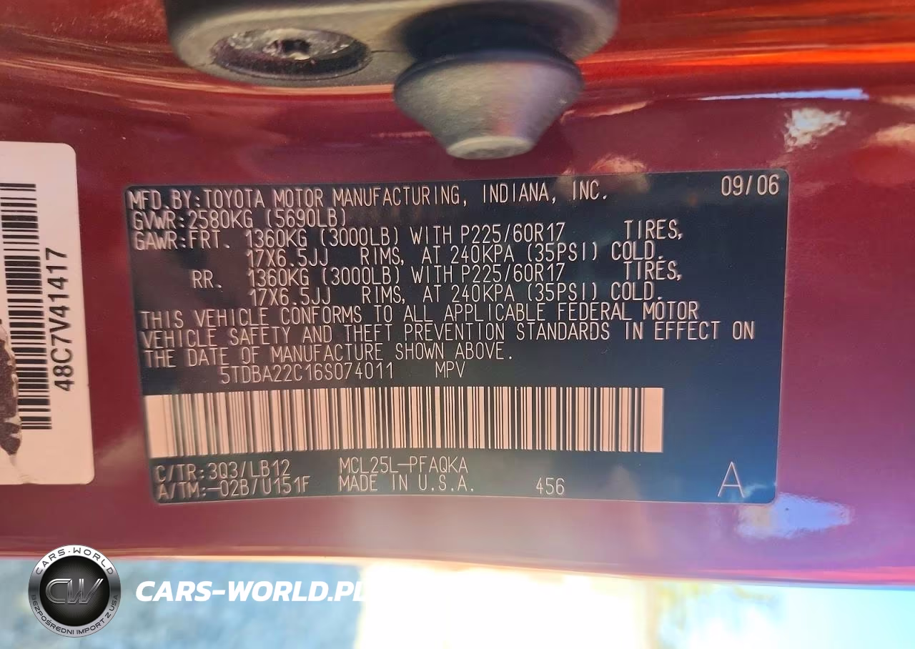 2006 Toyota Sienna Xle 7 Passenger VIN:5TDBA22C16S074011 - 13