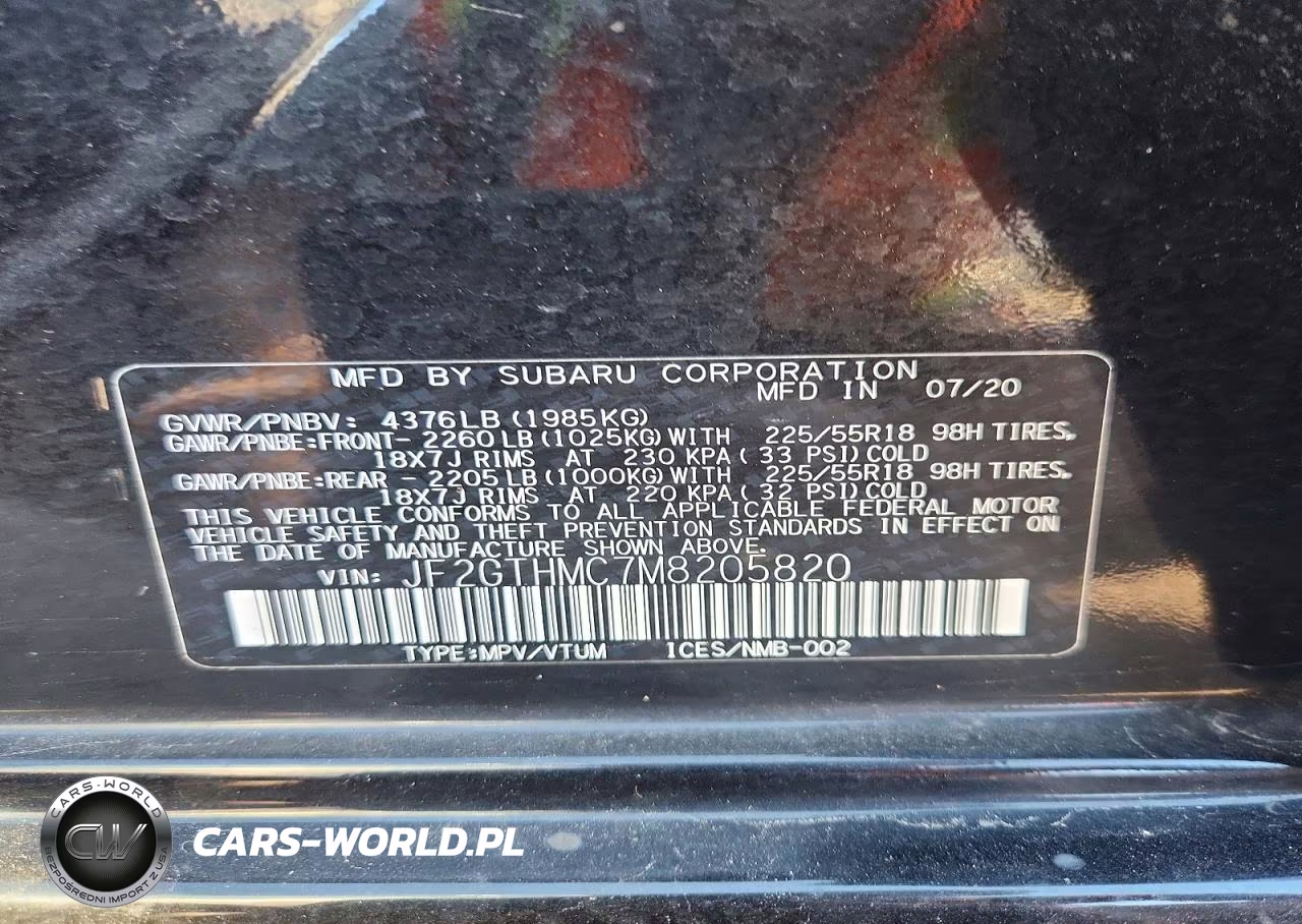 2021 Subaru Crosstrek Limited VIN:JF2GTHMC7M8205820 - 13