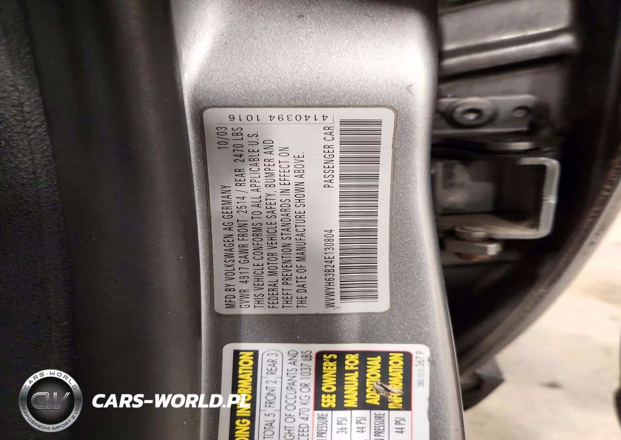 2004 Volkswagen Passat Glx 4Motion VIN:WVWYH63B24E130804 - 13