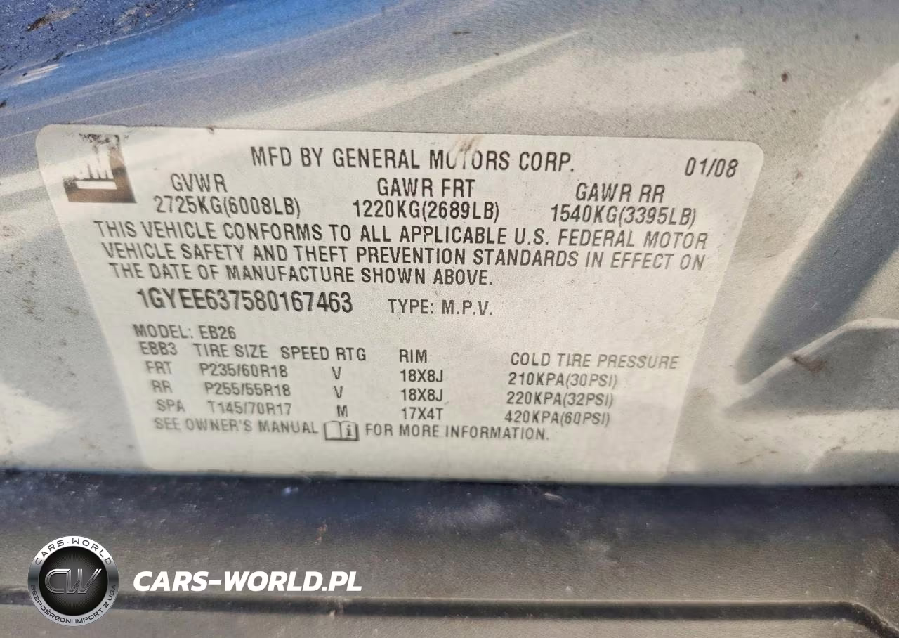 2008 Cadillac Srx VIN:1GYEE637580167463 - 12