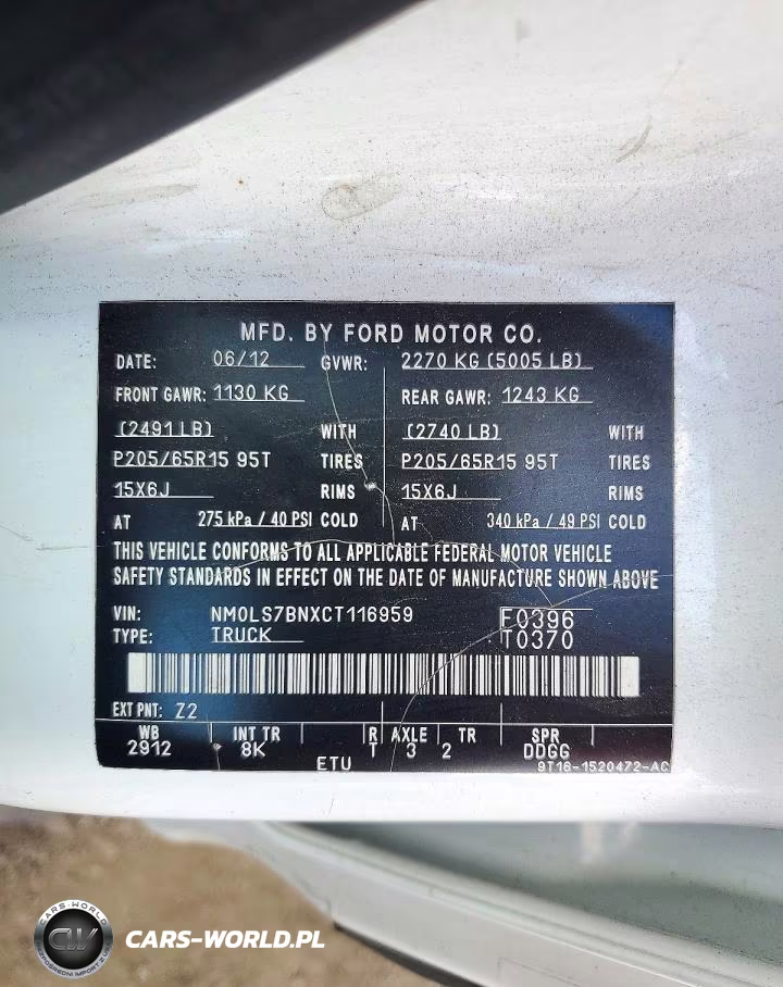 2012 Ford Transit Connect Xlt VIN:NM0LS7BNXCT116959 - 12