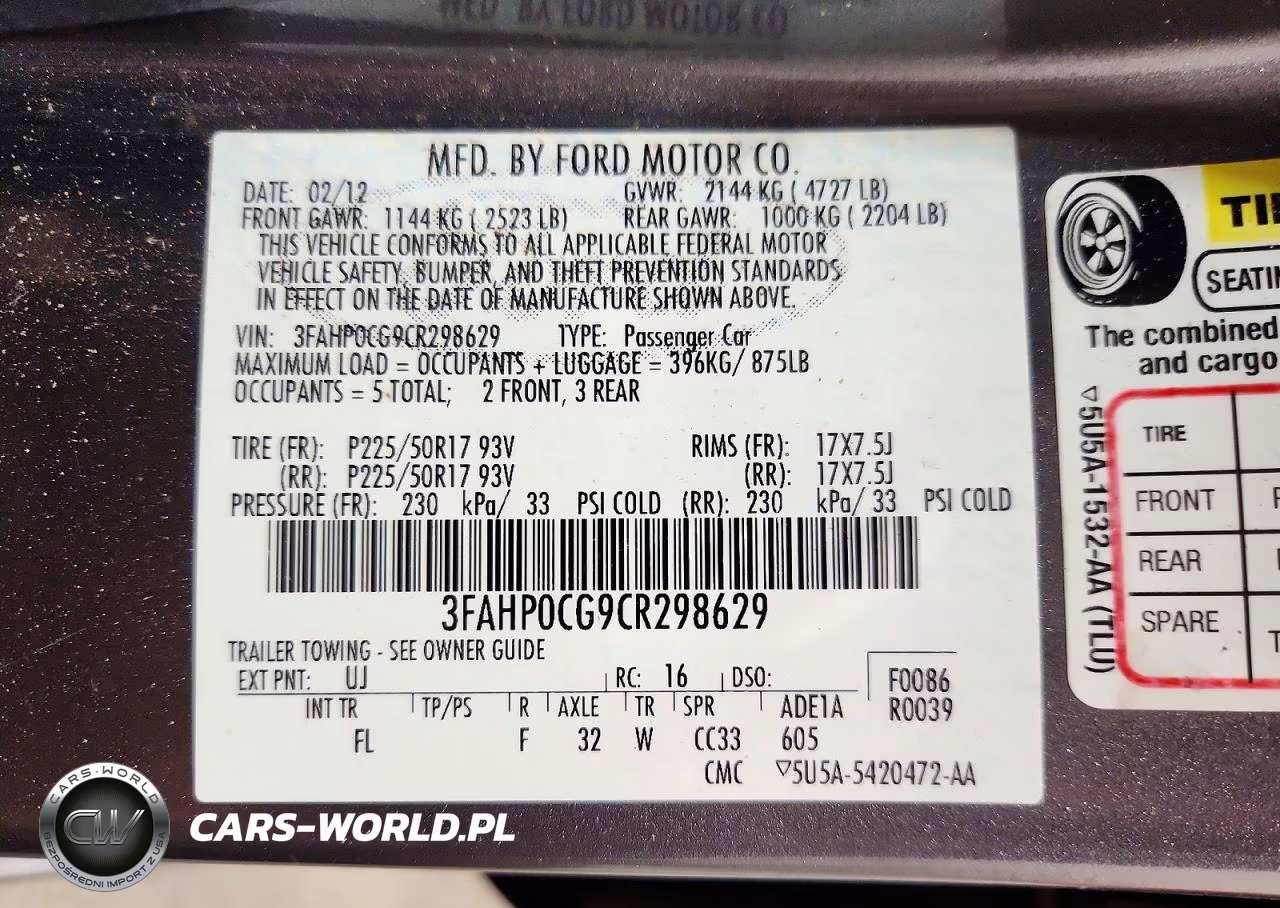 2012 Ford Fusion Sel VIN:3FAHP0CG9CR298629 - 12