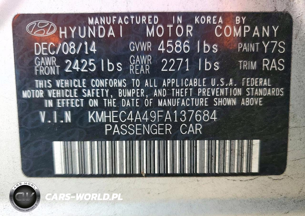 2015 Hyundai Sonata Hybrid Base VIN:KMHEC4A49FA137684 - 12