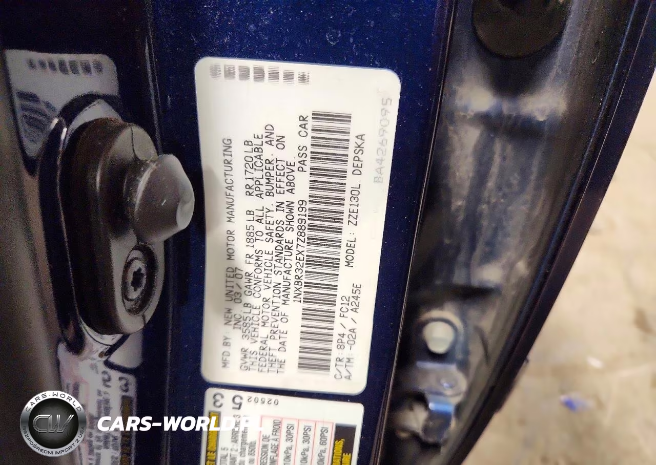 2007 Toyota Corolla S VIN:1NXBR32EX7Z889199 - 12