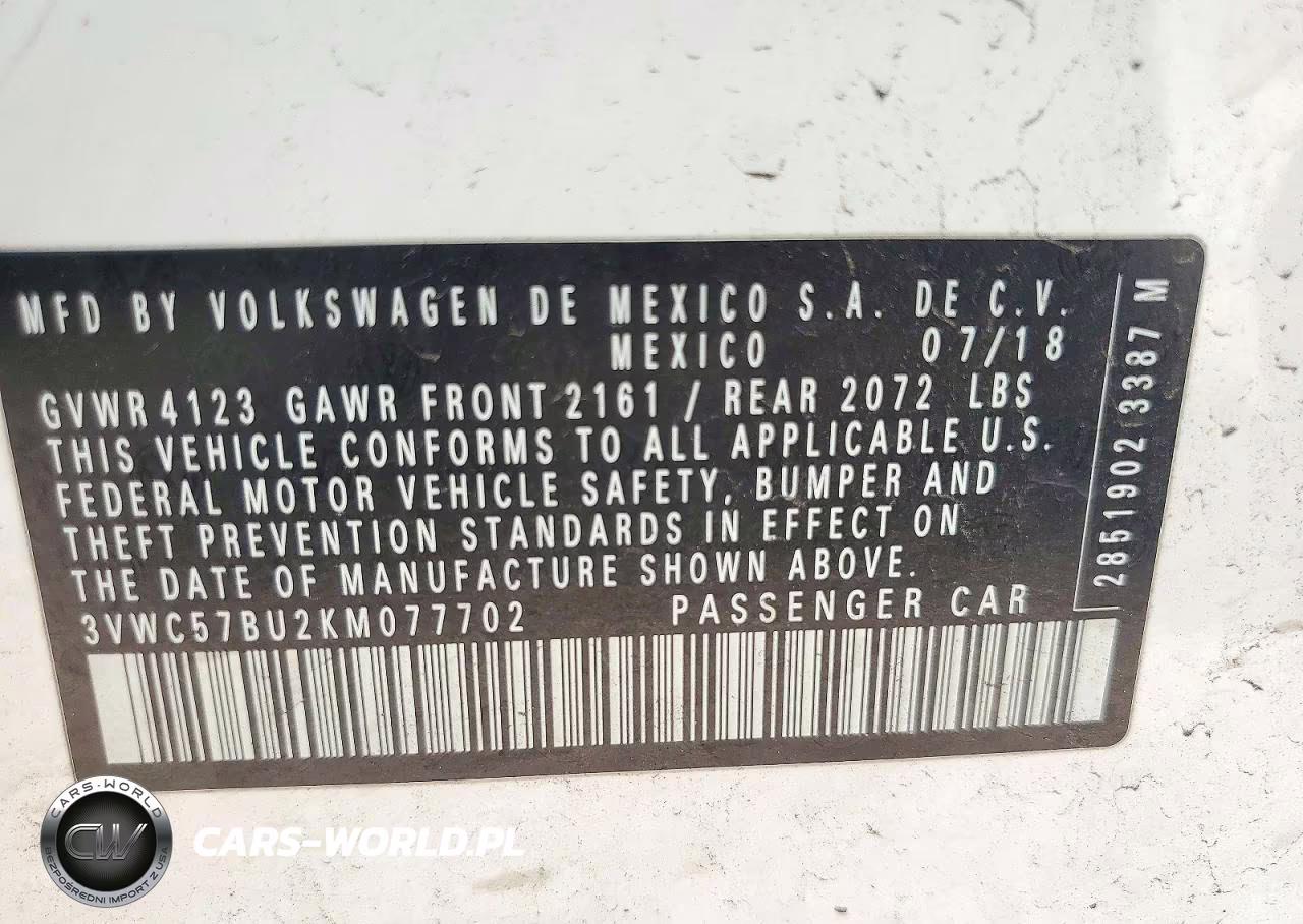 2019 Volkswagen Jetta S VIN:3VWC57BU2KM077702 - 13