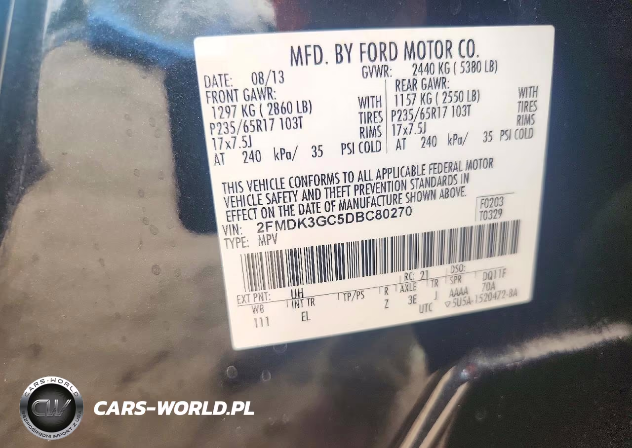 2013 Ford Edge Se VIN:2FMDK3GC5DBC80270 - 13