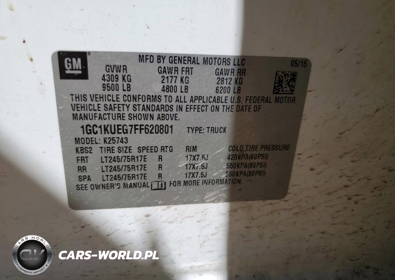 2015 Chevrolet Silverado K2500 Heavy Duty VIN:1GC1KUEG7FF620801 - 12