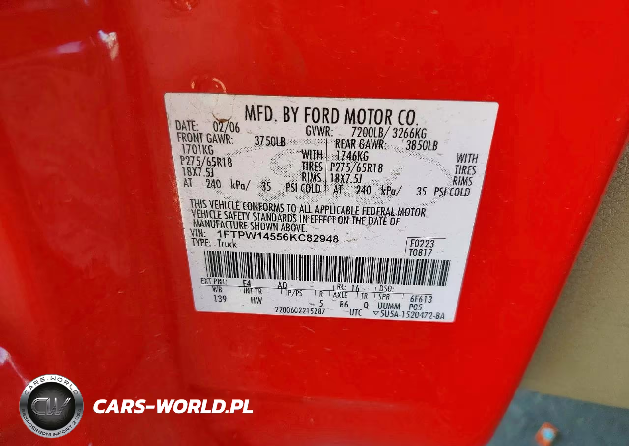 2006 Ford F150 Supercrew VIN:1FTPW14556KC82948 - 12