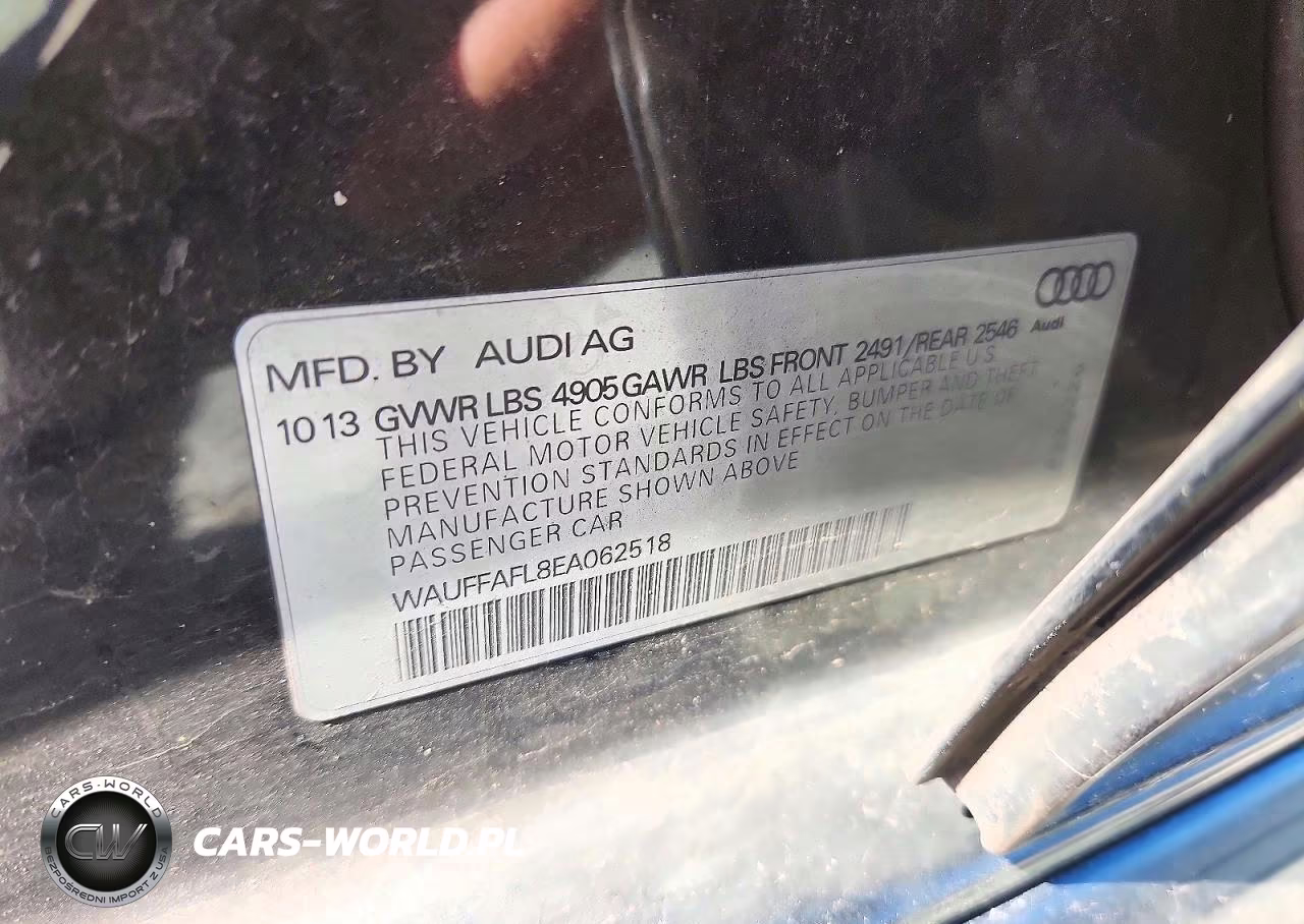 2014 Audi A4 Premium Plus VIN:WAUFFAFL8EA062518 - 12