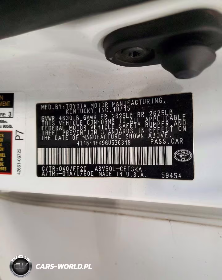 2016 Toyota Camry Se VIN:4T1BF1FK9GU536319 - 12
