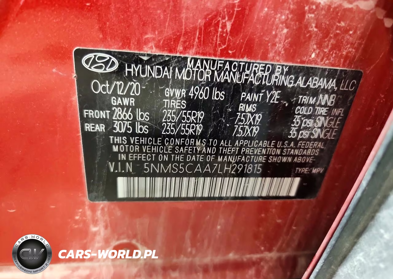 2020 Hyundai Santa Fe Limited 2.0T VIN:5NMS5CAA7LH291815 - 13