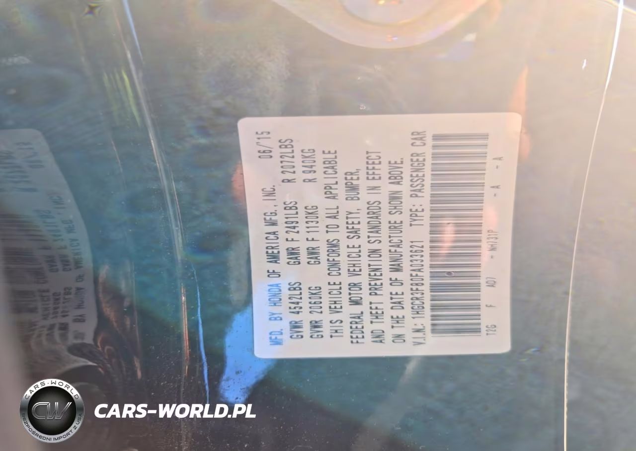 2015 Honda Accord Exl VIN:1HGCR3F80FA033621 - 13