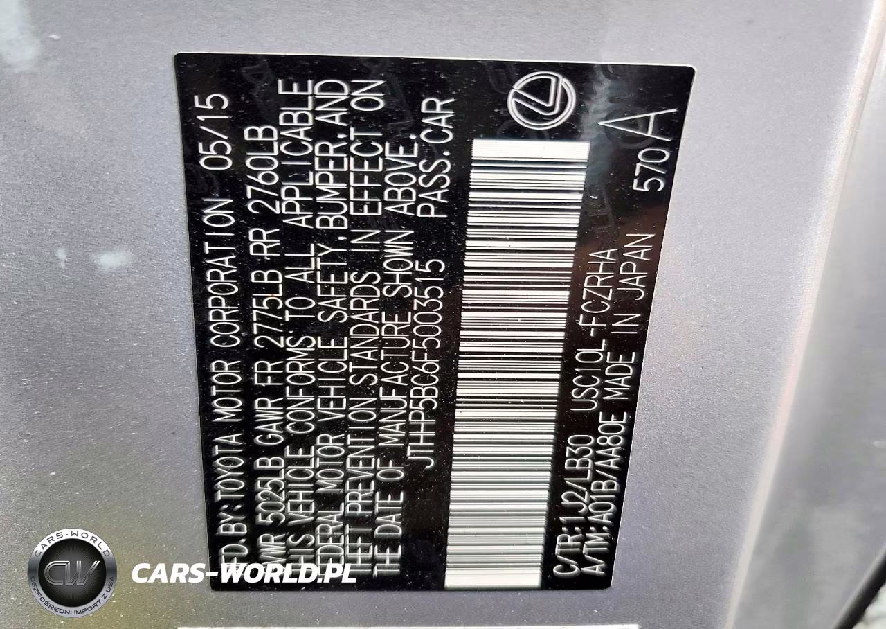 2015 Lexus Rc F Base VIN:JTHHP5BC6F5003515 - 13