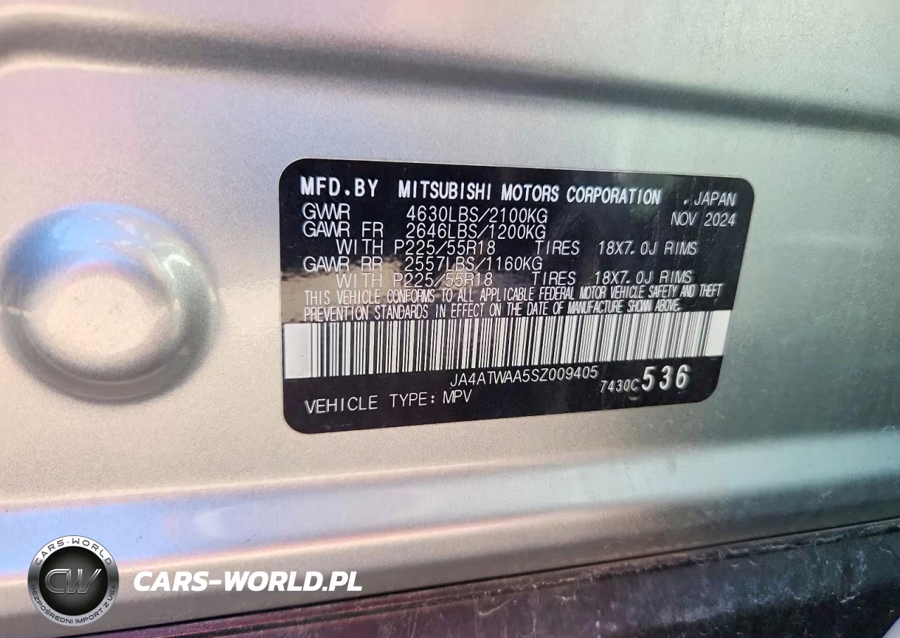 2025 Mitsubishi Eclipse Cross Se VIN:JA4ATWAA5SZ009405 - 13