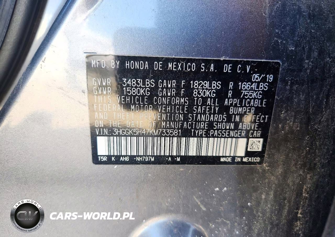 2019 Honda Fit Lx VIN:3HGGK5H47KM733581 - 13