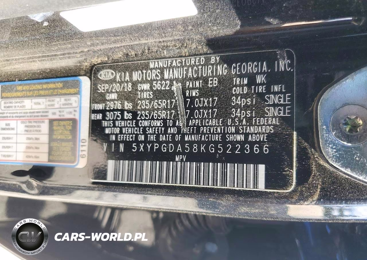 2019 Kia Sorento Lx V6 VIN:5XYPGDA58KG522366 - 13