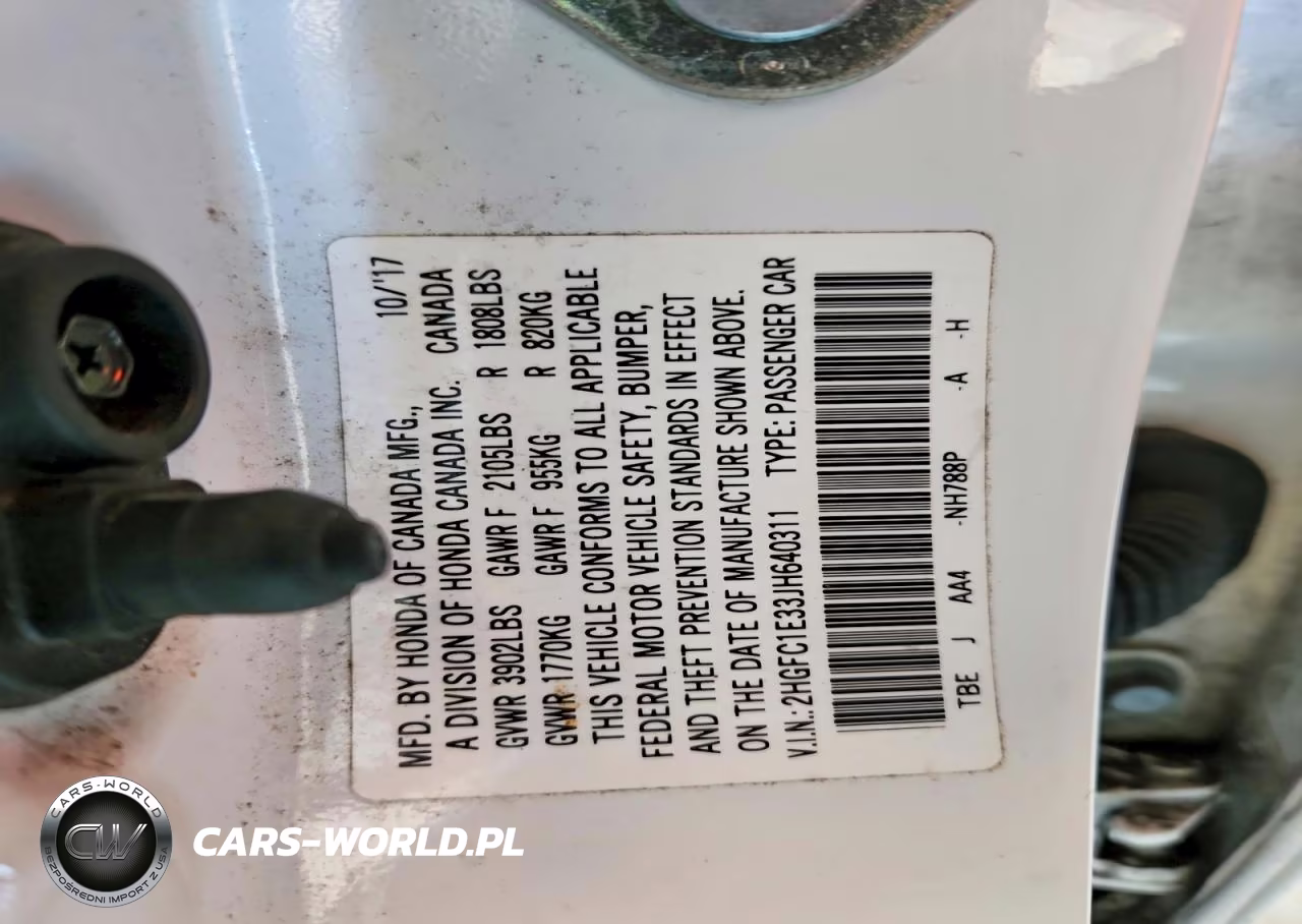 2018 Honda Civic Ex VIN:2HGFC1E33JH640311 - 12
