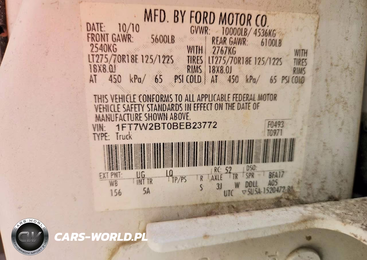 2011 Ford F250 Super Duty VIN:1FT7W2BT0BEB23772 - 12