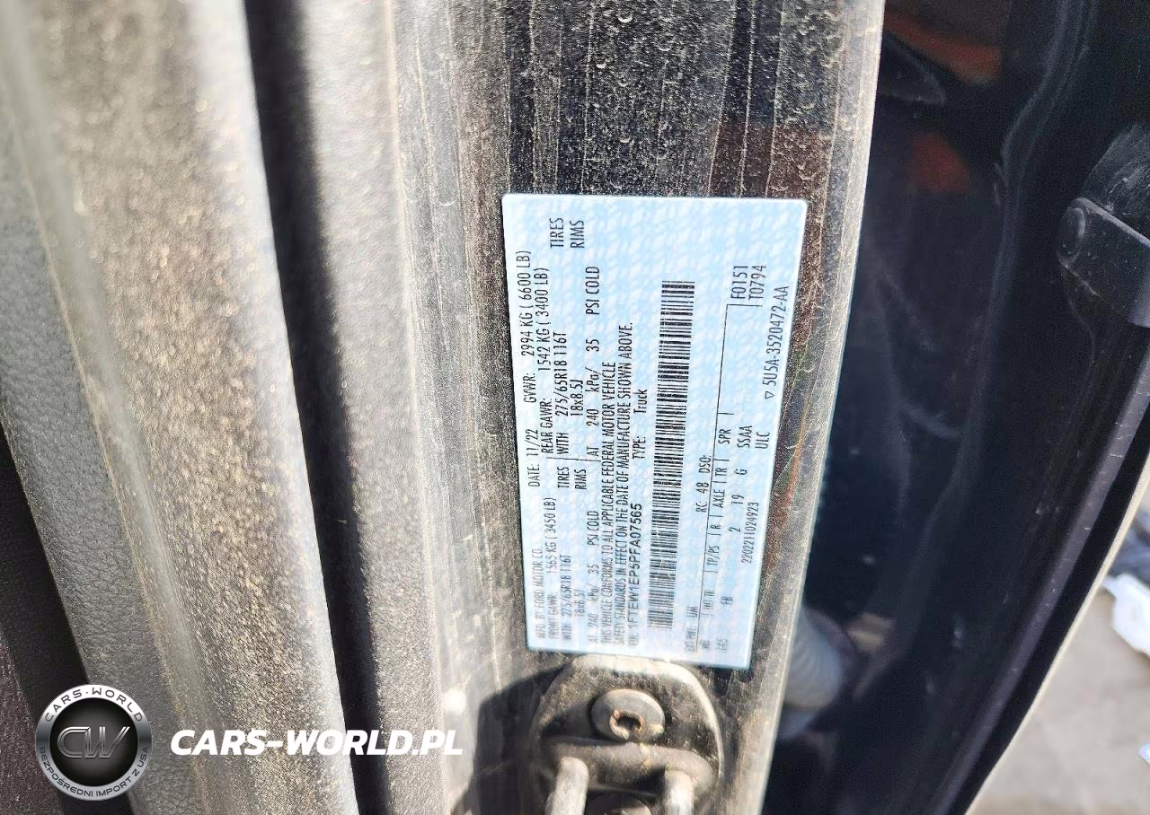 2023 Ford F150 Supercrew VIN:1FTEW1EP5PFA07565 - 13