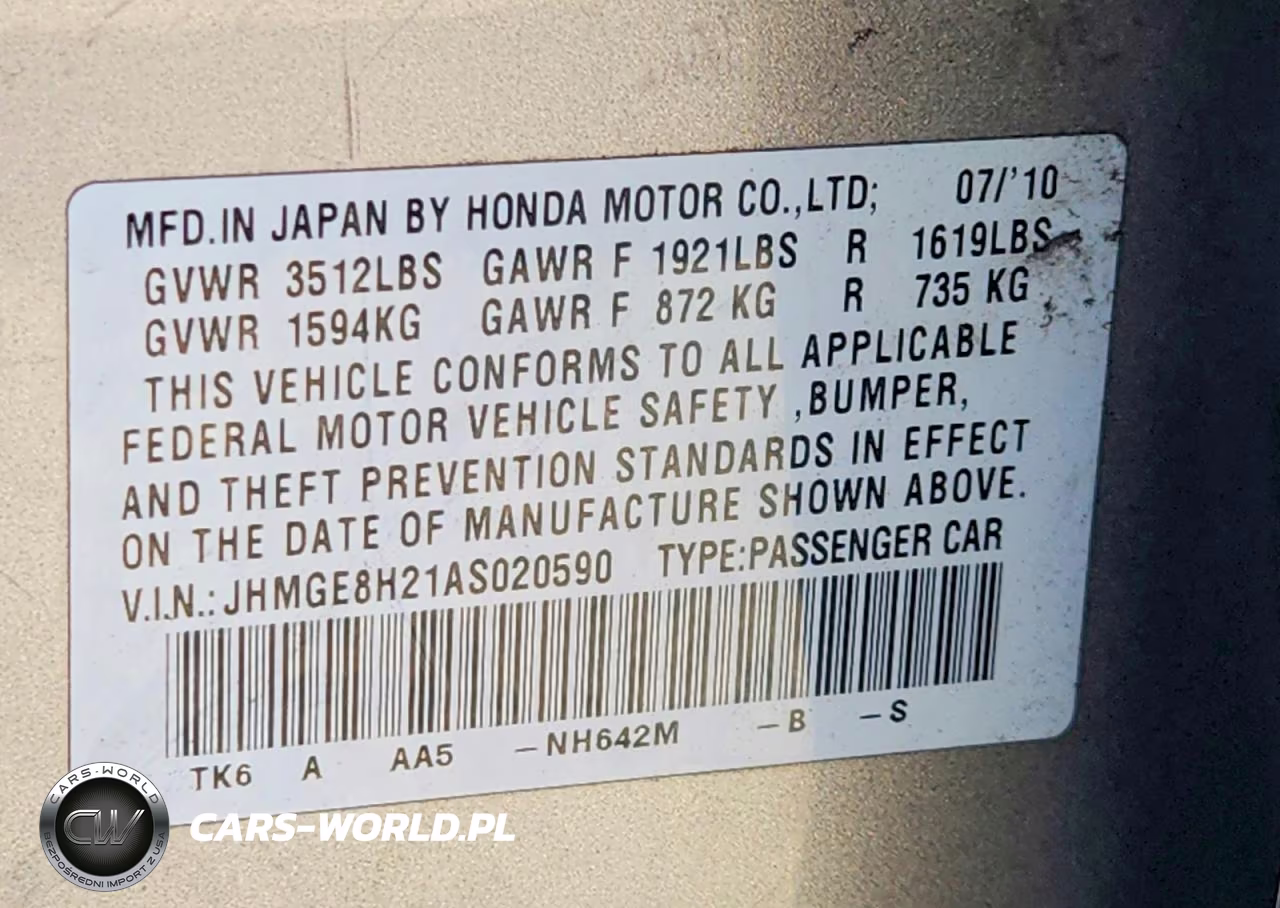 2010 Honda Fit VIN:JHMGE8H21AS020590 - 12