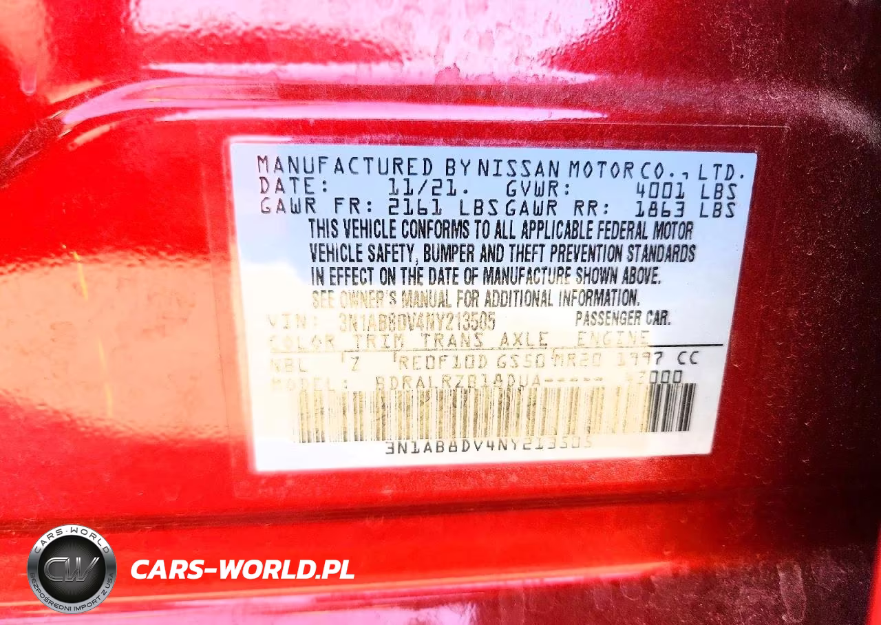 2022 Nissan Sentra Sr VIN:3N1AB8DV4NY213505 - 12