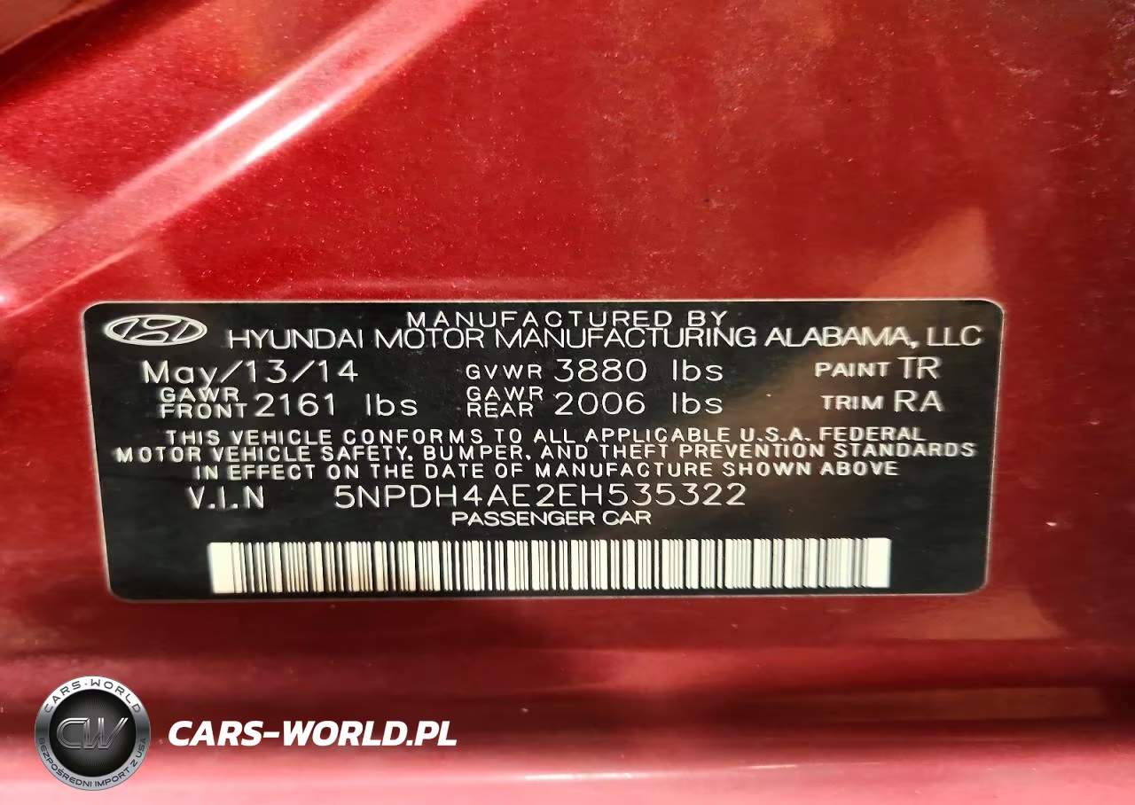 2014 Hyundai Elantra Se VIN:5NPDH4AE2EH535322 - 12