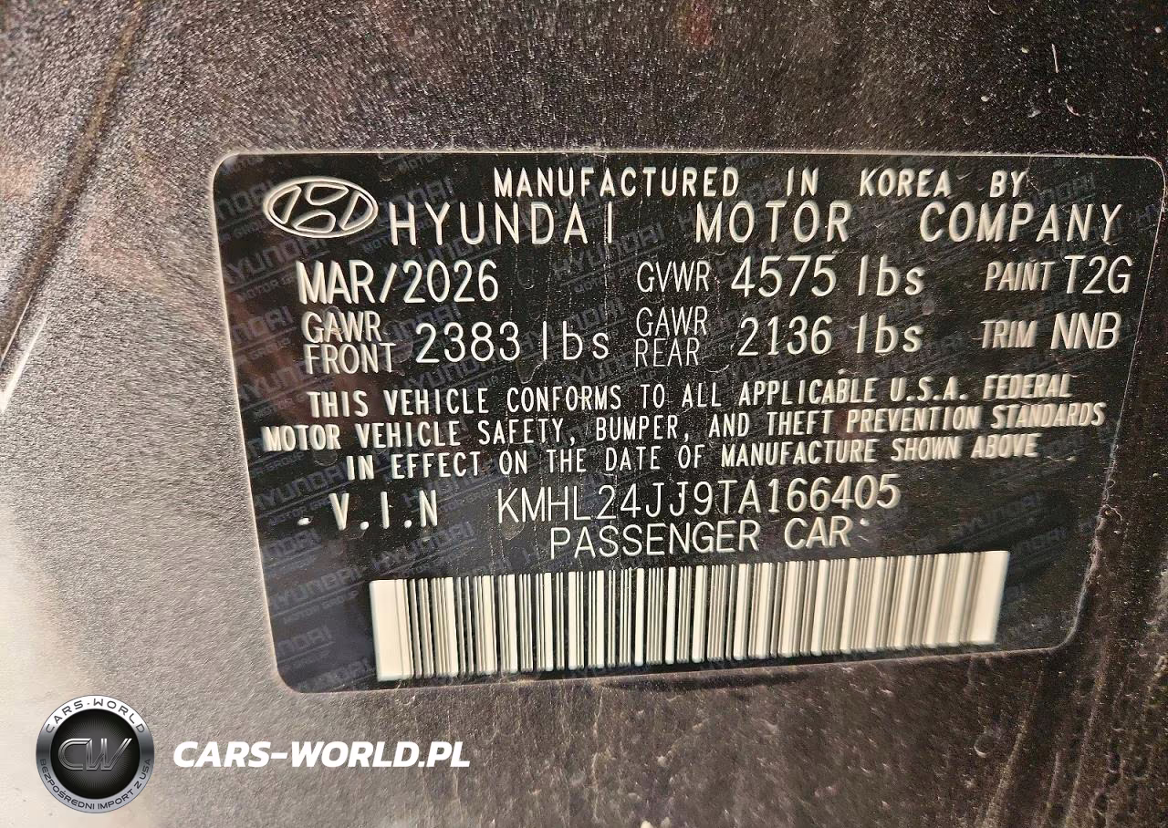 2026 Hyundai Sonata Hybrid Blue VIN:KMHL24JJ9TA166405 - 12