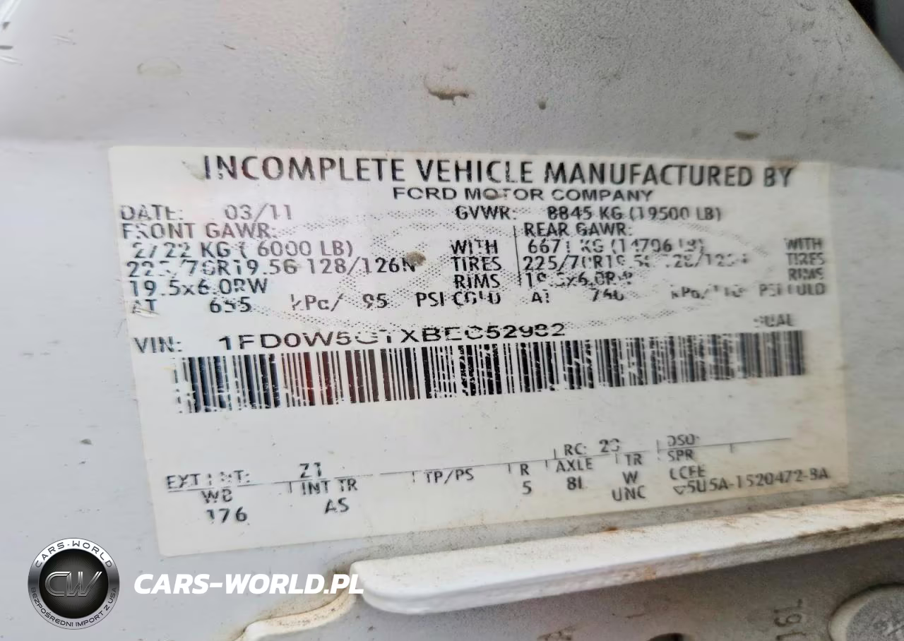 2011 Ford F550 Super Duty VIN:1FD0W5GTXBEC52982 - 12