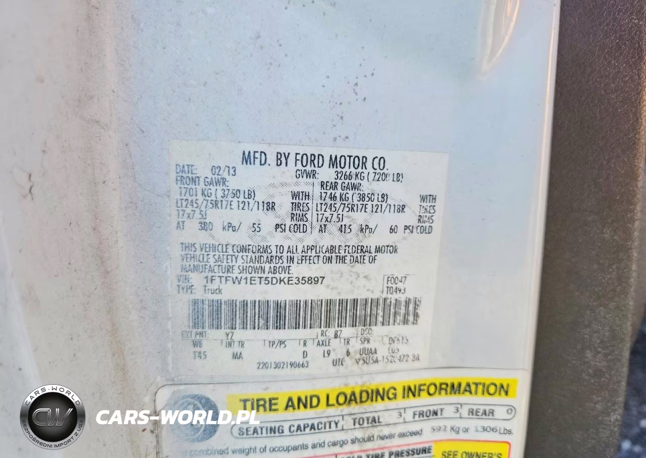 2013 Ford F150 Supercrew VIN:1FTFW1ET5DKE35897 - 12