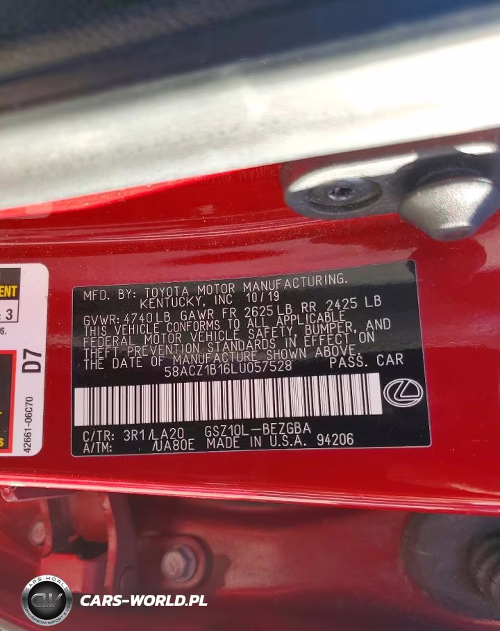 2020 Lexus Es 350 Base VIN:58ACZ1B16LU057528 - 12