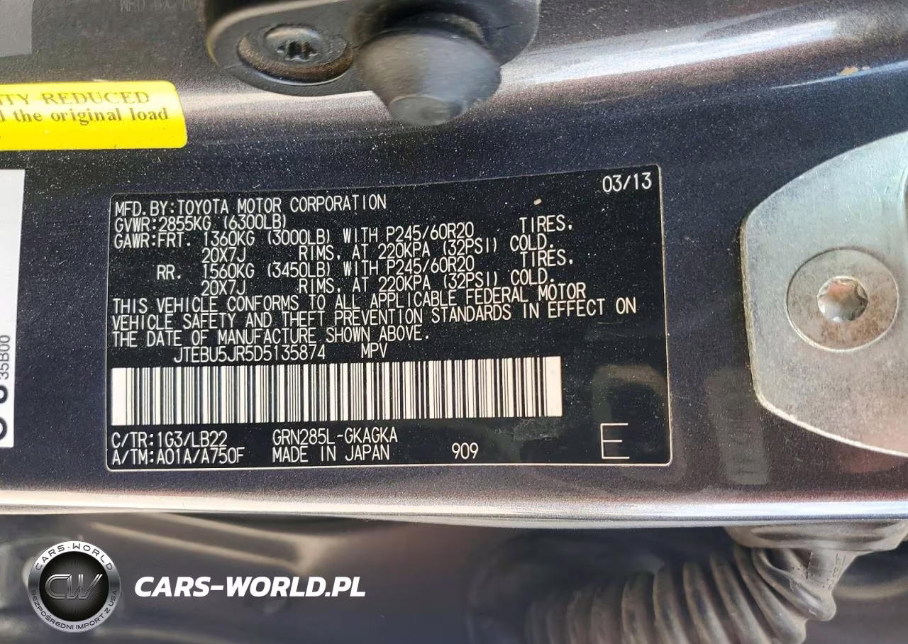 2013 Toyota 4Runner Limited VIN:JTEBU5JR5D5135874 - 14